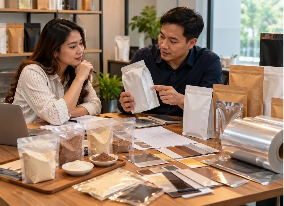 Kemasan Gusset untuk Produk Bubuk